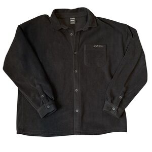 Men's Black Urban Outfitters Fleece Shirt Jacket